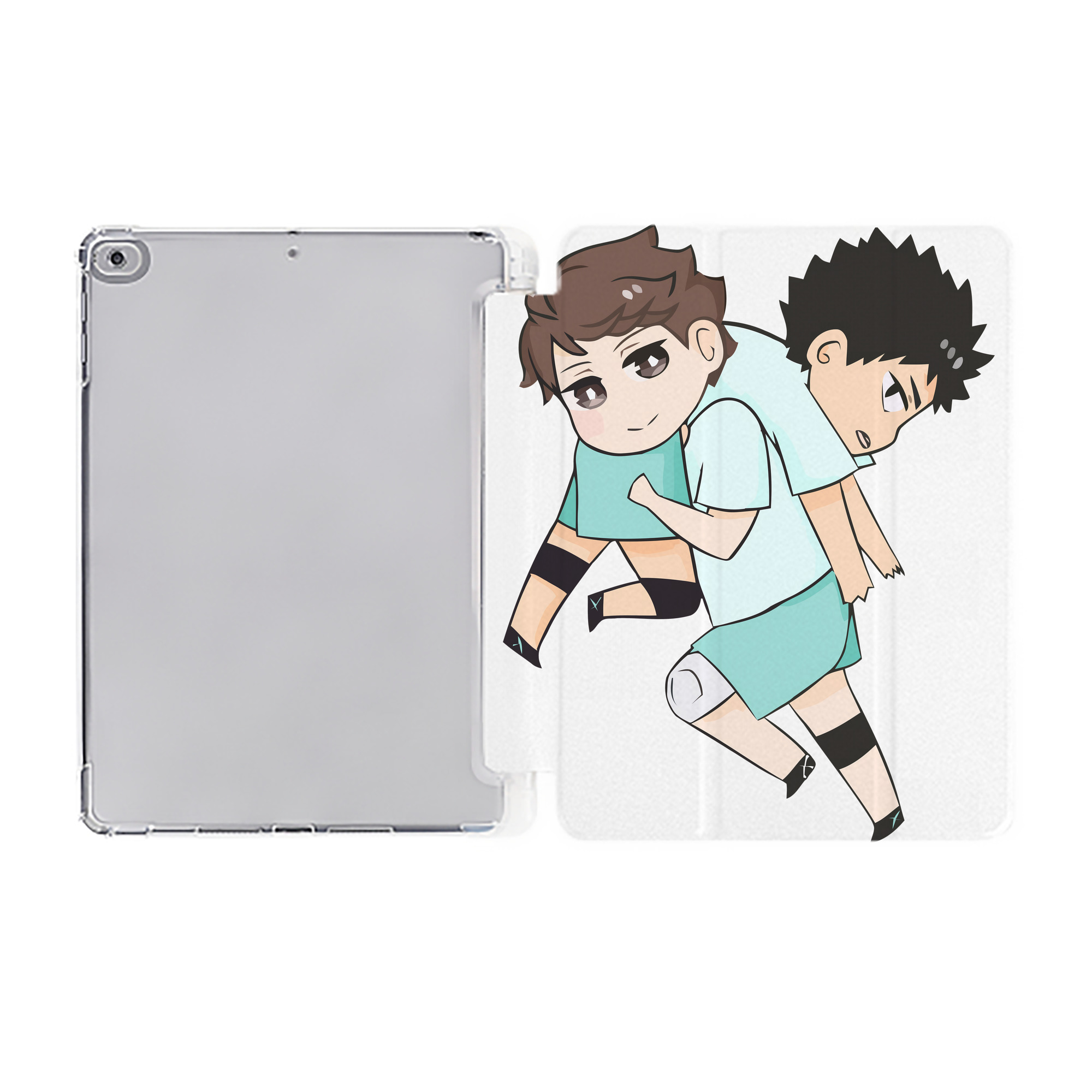 （画像用） ハイキュー!! Haikyu!! IPad ケース ペン収納付き 三つ折りスタンド PUレザー×シリコン 対応機種9.5/10.5/10.9インチ